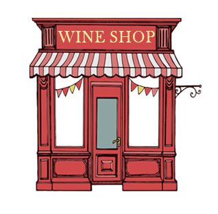 Wine shop illustration